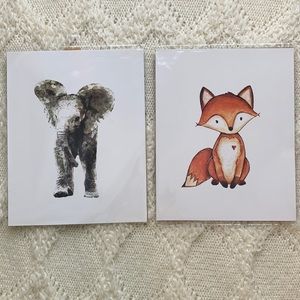Elephant /Fox prints
